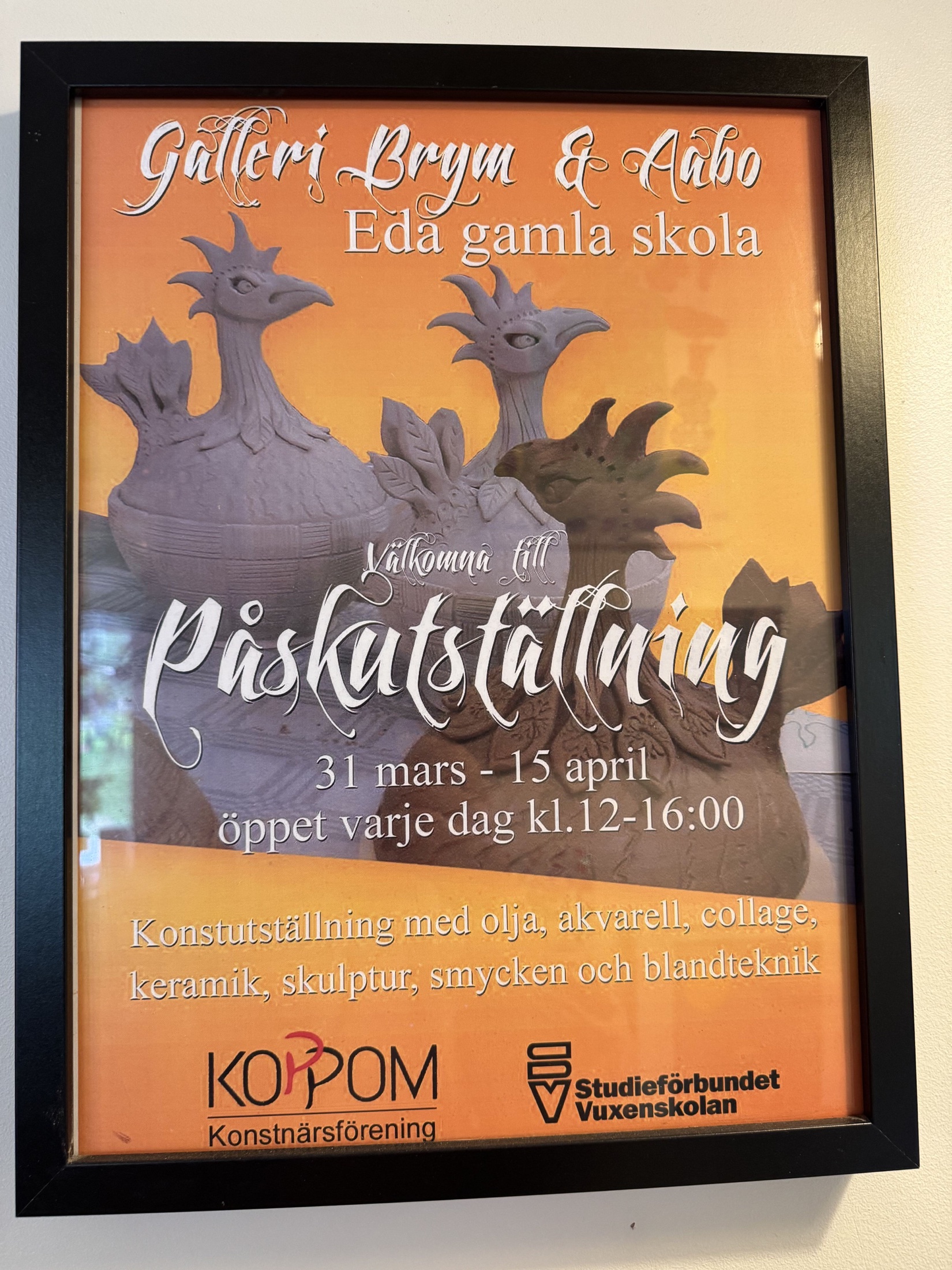 Affisch för påskutställning